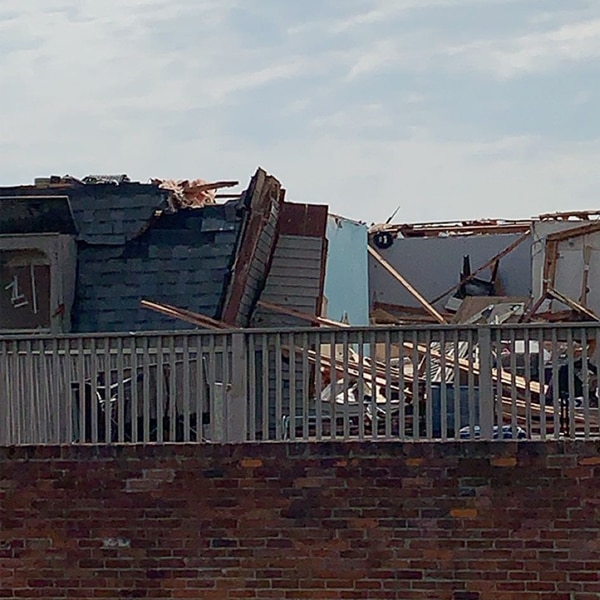 Tornado damage of Lavonne Meyer�s home