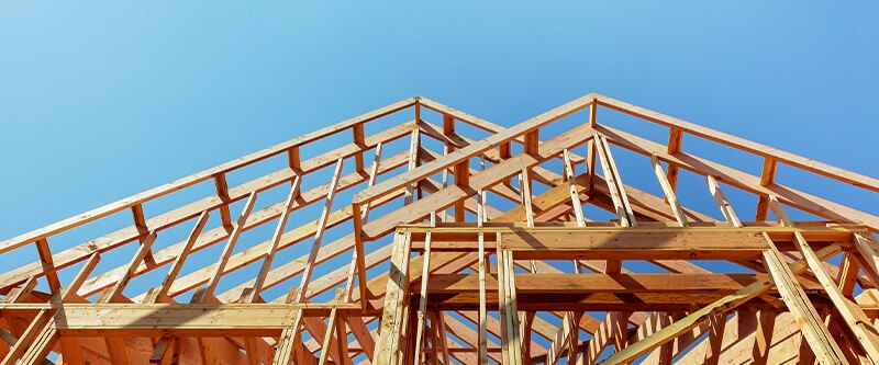 Wooden house frame