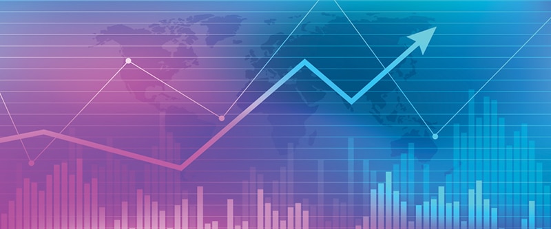 pink and blue graph