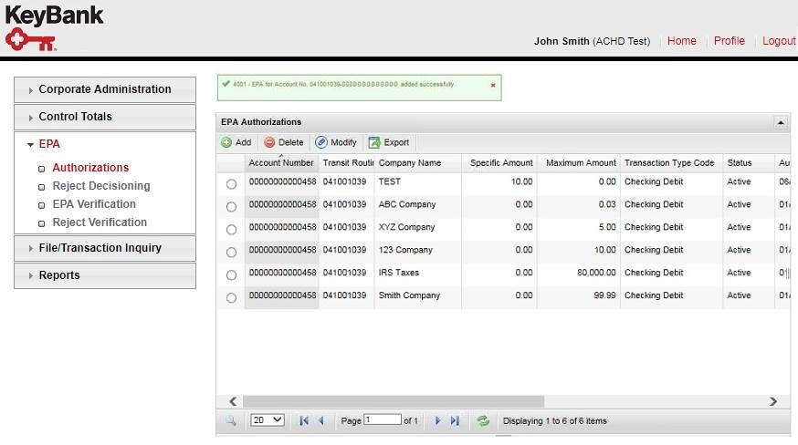 OT - EPA Add Auth2