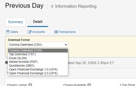 Previous Day download
