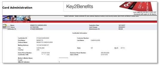 Cardholder Record