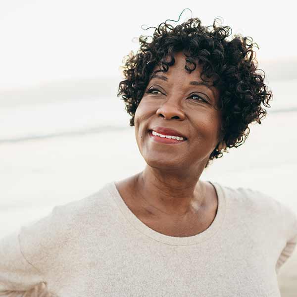 woman smiling