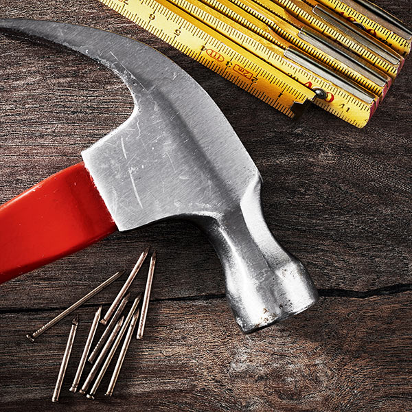 Hammer Nails and Ruler