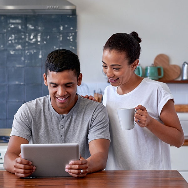Couple learning about personal loans
