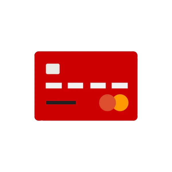 Red mastercard credit card icon