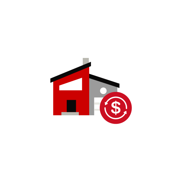home with a dollar sign