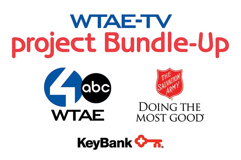 Logos for WTAE, KeyBank & Salvation Army