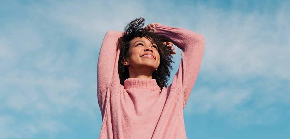 woman smiling