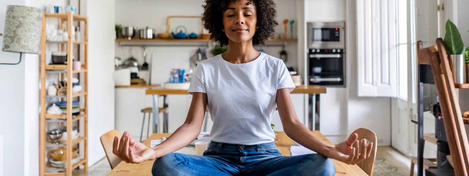 woman meditating