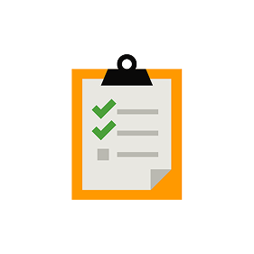 Illustration of a checklist on a clipboard.