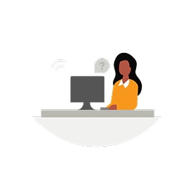 woman sitting at desk with computer
