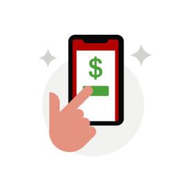hand on phone icon