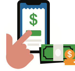 illustration of a mobile payment