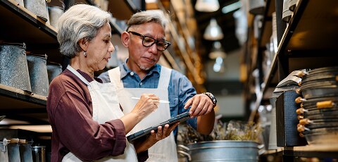 Older Man and Woman Small Business