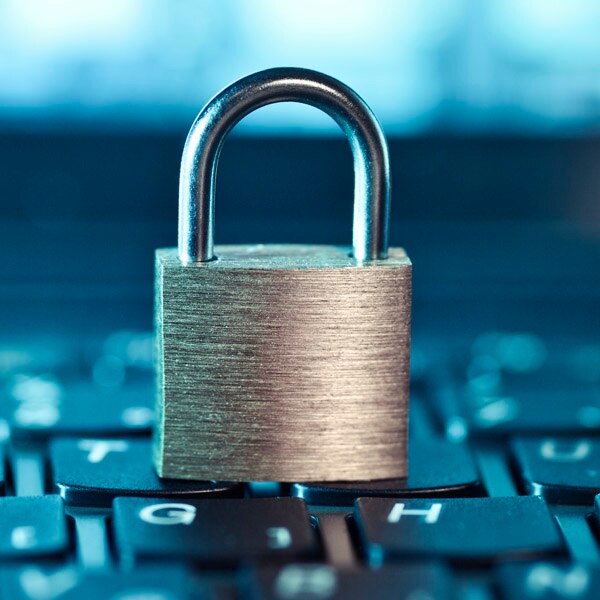 padlock on a keypad