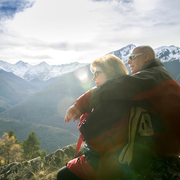 couple on a mountain